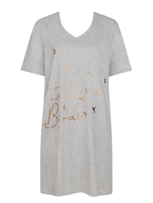 Triumph Nachthemd Kurzarm Nightdresses NDK 10 grau 38 40 42 NEU