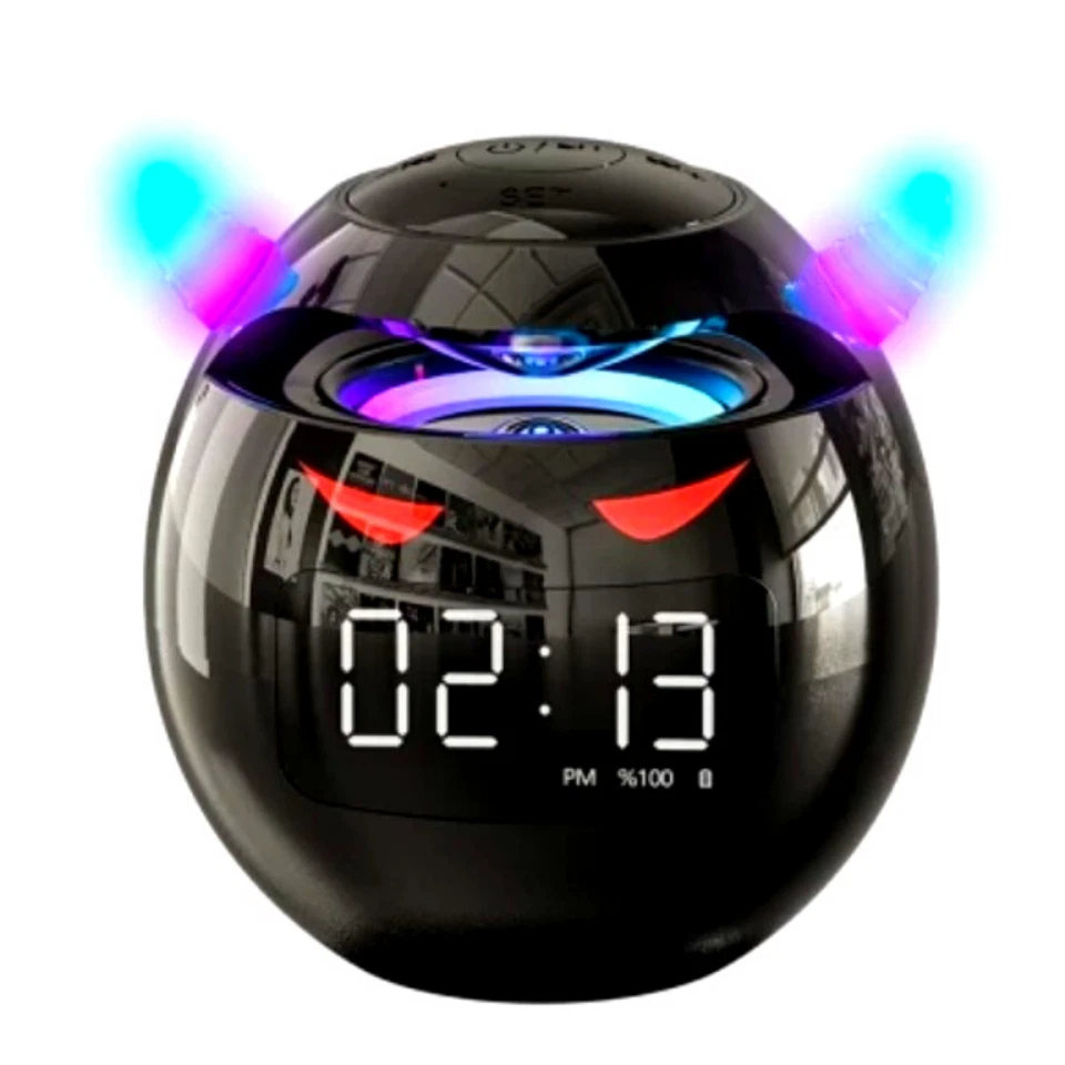 Bocina Bluetooth con Luces LED RGB, Reloj Despertador, Manos Libres Corneta - Image 4 of 4