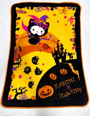 Sanrio Kasumi X Hello Kitty Halloween Lap Blanket Small 26 inches