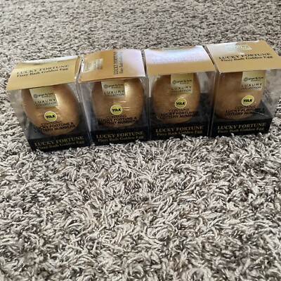 LOT 4 ~ Lucky Fortune Fizzy Bath Bomb Golden Egg Luxury Collection 