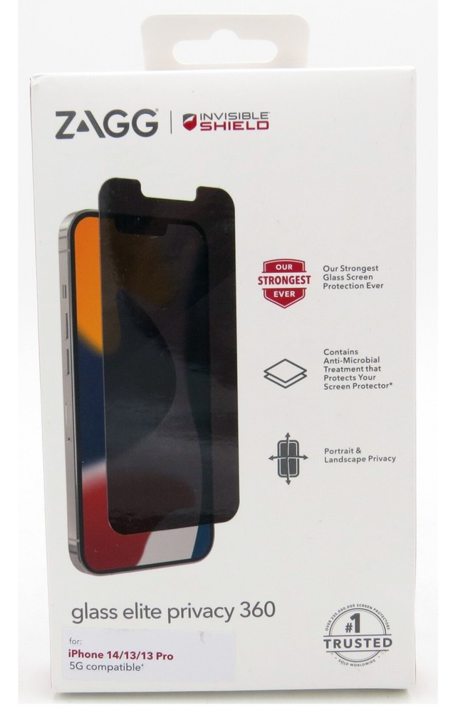 ZAGG InvisibleShield Privacy 360 Screen Protector for Apple iPhone 14 / 13 New