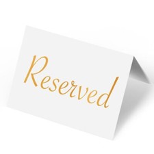 20pcs Reserved Seating Signs  Elegant Gold Reserved Table Signs for Wedding ...