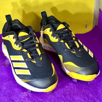 Adidas Icon 6 Bounce Mens Metal Baseball Cleats FV9346 Yellow
