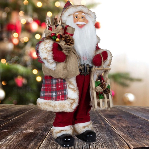 Deko Weihnachtsmann 60Cm Oscar Rot Stehend Santa Claus Dekofigur Weihnachtsdeko-image