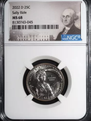 2022-D NGC Graded MS68 Sally Ride American Women Quarter