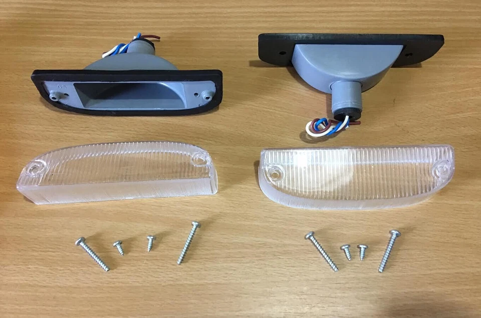 Juego de montaje de señal de giro delantera par transparente Chevrolet Chevette Kadett 1973-1982 Foto 3 de 4