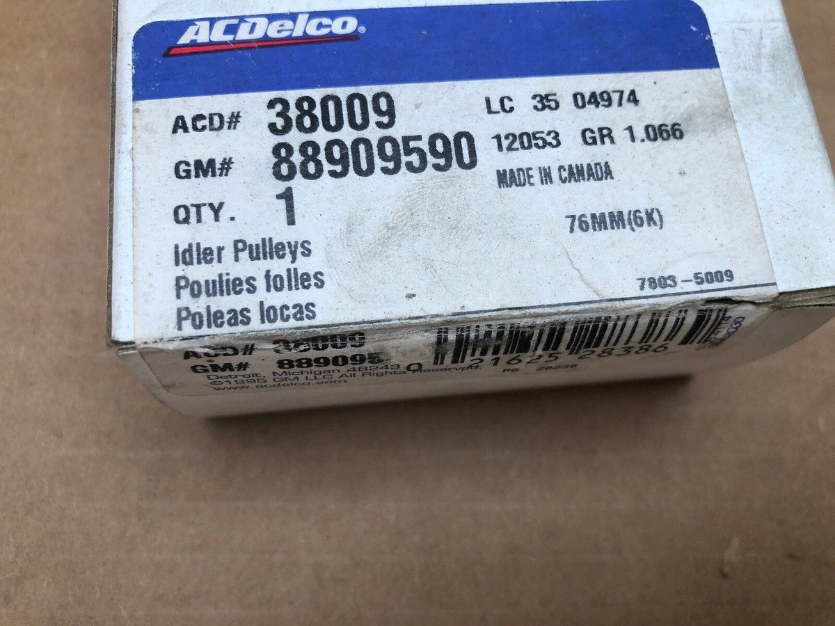 Genuine AC Delco Idler Pulley 38009 / 88909590 | eBay