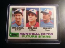 1982 TOPPS Montreal Expos Future Stars Terry Francona Mills Smith Rookie RC NtMt