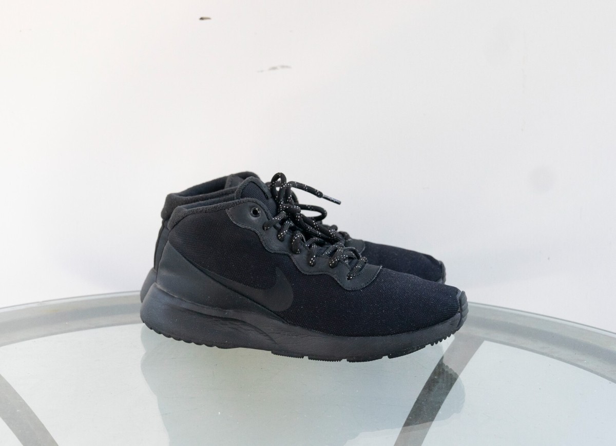Nike Tanjun Chukka Mid Triple Black Size Mens 7.5 / Womens 9 | eBay