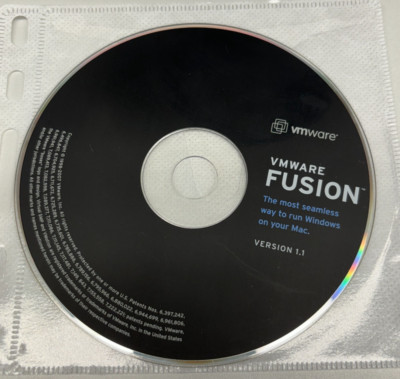 VMWare Fusion V1.1 for Vintage Apple Mac to run Windows - Disc only