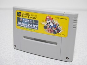 Nintendo Super Mario Kart Super Famicom SFC SNEC Tested from Japan