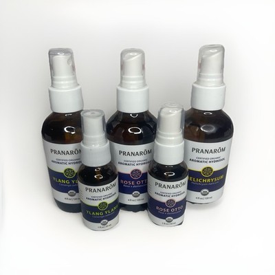 Lot Of 5 Pranarom Hydrosol (2) Ylang Ylang, (2) Rose Otto, Helichrysum, $72