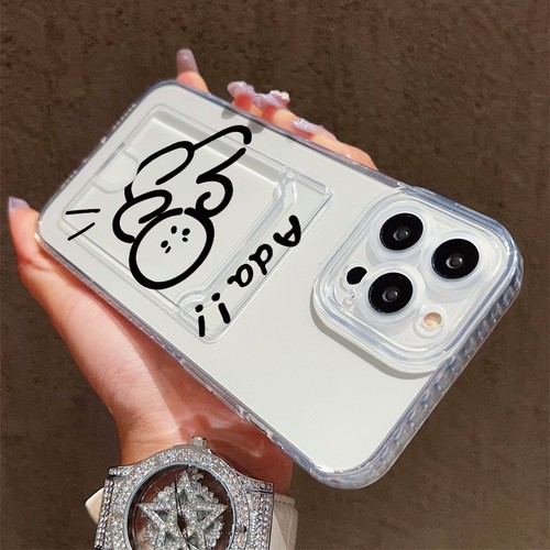 For iPhone Samsung Honor Clear Card Wallet Case Hot Cute Interesting Funny Cover - Picture 9 of 17