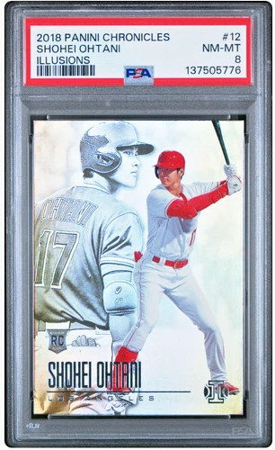 2018 Panini Chronicles Illusions Shohei Ohtani RC #12 PSA 8