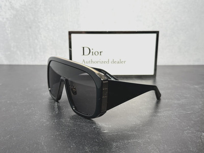 CHRISTIAN DIOR DIORGRAPHIQUE M2U SUNGLASSES BLACK & GOLD GRAY LENS! SHIPS TODAY!