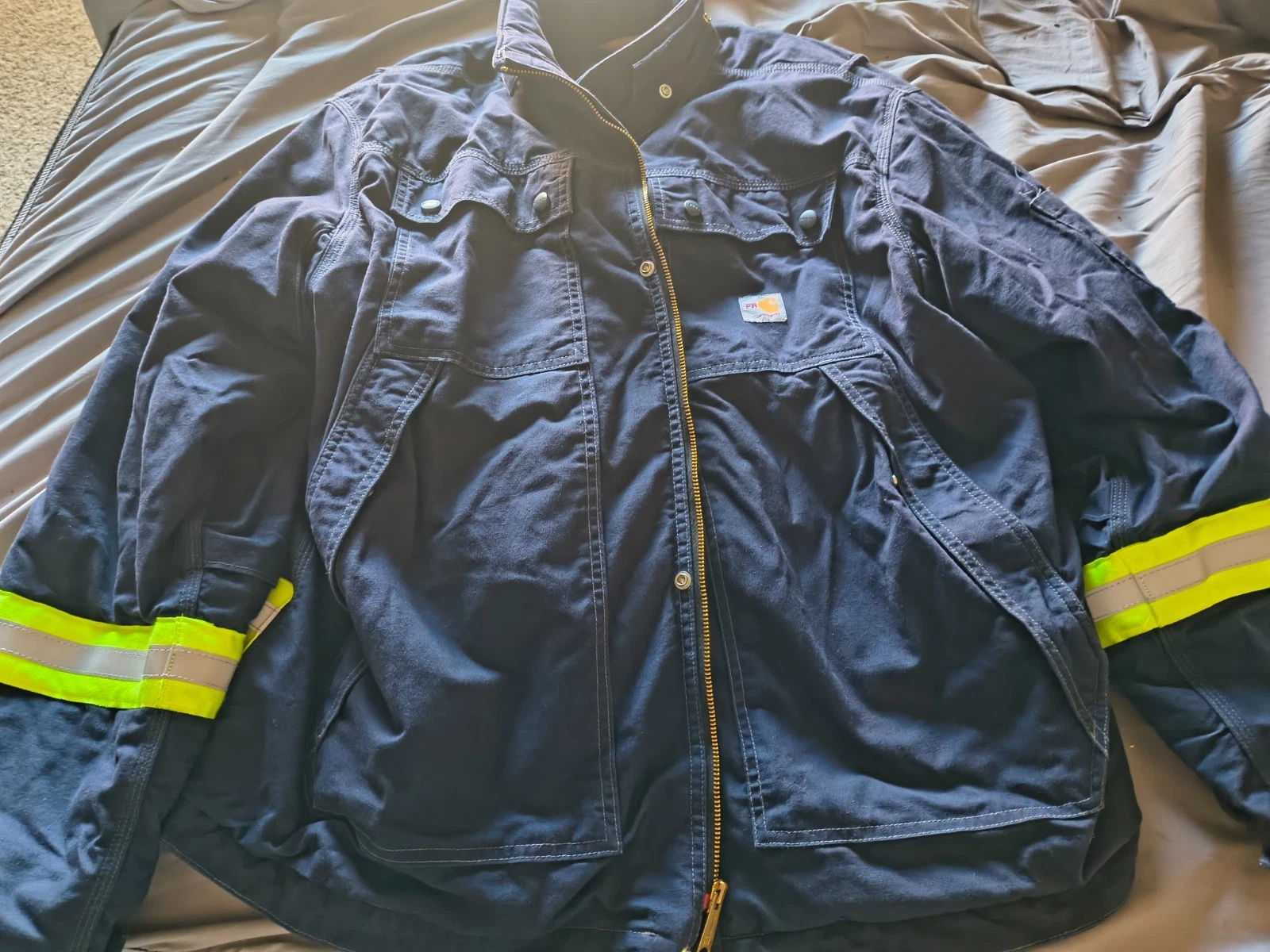 Carhartt FR Flame Resistant Coat Style 102182-410 Blue 2XL Regular NEW - product detail image 1