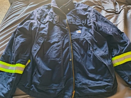 Carhartt FR Flame Resistant Coat Style 102182-410 Blue 2XL Regular NEW - product listing photo