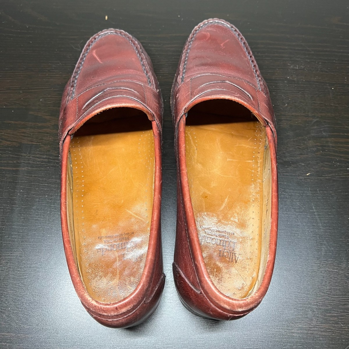 Allen Edmonds Cameron Penny Loafers Burgundy Oxblood Leather Mens Size 10 E Allen Edmonds Cameron | eBay main image 4