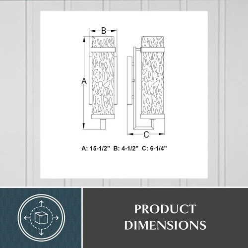 Vaxcel Lighting T0773 Filmore 16" Tall Outdoor Wall Sconce - Black - Picture 3 of 6