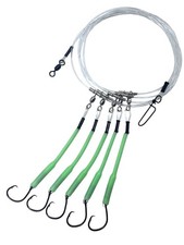 5 Hooks Deep Drop Fishing Rig USA made 6/0 Eagle Claw Hooks