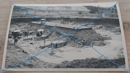 Old Black White Photo Foundation Construction TV Tower Dresden Wachwitz approx. 1964?(4)