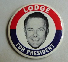 Henry Cabot Lodge 1964 campaign pin button political