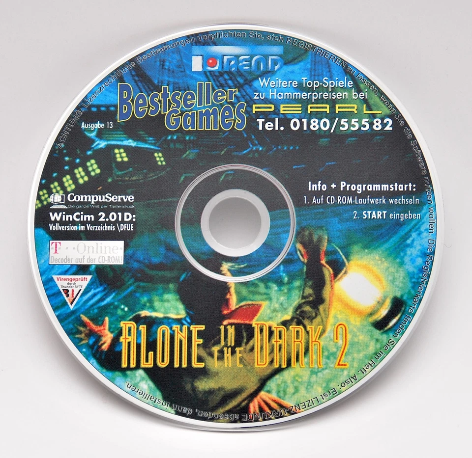 Bestseller Games Nr. 13 – Alone in the Dark 2 (1993) PC DOS Spiel – Retro Horror