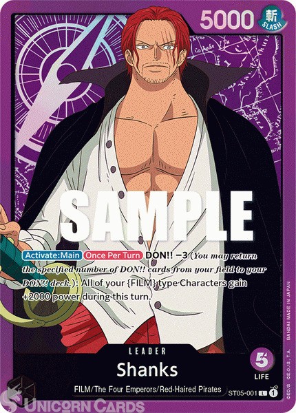 ST05-001 Shanks :: Leader One Piece TCG Card