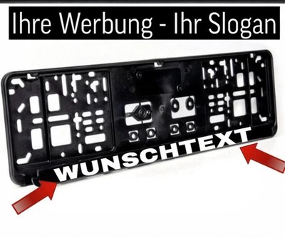 2x Aufkleber Für Kennzeichenhalter Wunschtext Nummernschildhalter Spruch Werbung