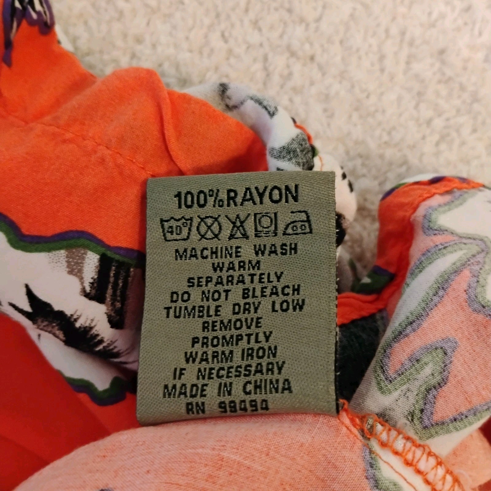 Spoon Jeans Button Down  Collared Crop Top Hawaii… - image 8