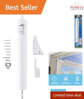 Heavy-Duty Pneumatic Door Closer Metal Adjustable Quiet Hold-Open Security