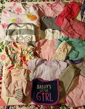 NB Girls Clothing Lot Of 18. Halo, Carter's ,Burts Bees, Gerber, Etc. Look. EUC 
