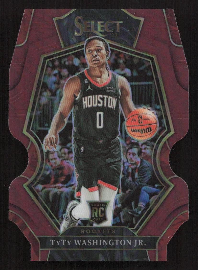 2022-23 Panini Select TyTy Washington Jr. Maroon Prizms Die Cut #/175 RC #168