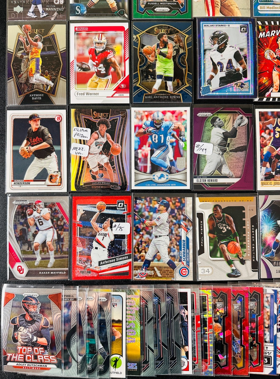 HUGE Sports CARD LOT! Jersey AUTO RC SP PRIZM Stephen Curry, Mahomes, Tom Brady! view 3