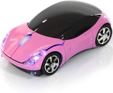 Pink Wireless Mouse  Mini Car Computer Mouse  1600DPI 2.4G Wireless with USB R