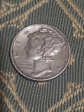 1943 US Mercury Dime 90% Silver - Good Grade