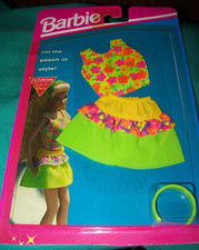 Barbie Glitter Beach Fashions 1992 New in Package Mattel