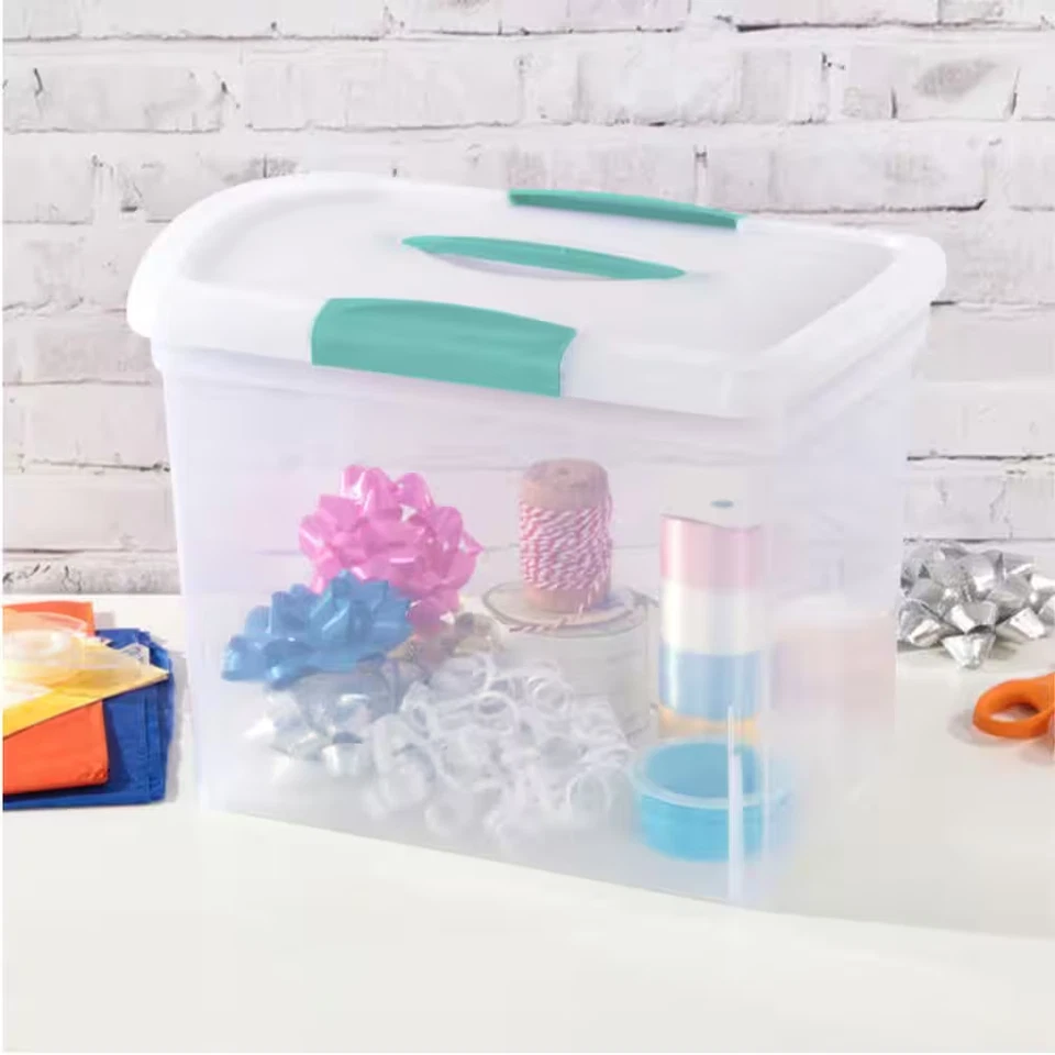10 GA Large Nesting Showoffs Portable Clear File Storage Box with Latches (12 Pa - Image 4 of 4