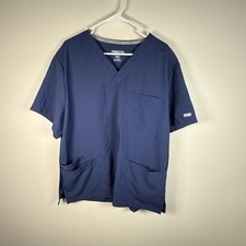 Maevn Momentum 5802 Scrub Top V-Neck Pockets Navy Size XL