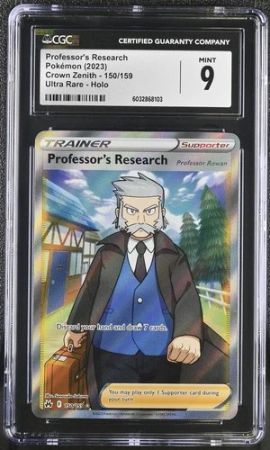Professor'S Research Ultra Rare Crown Zenith 150/159 Ultra Rare Pokemon Card CGC