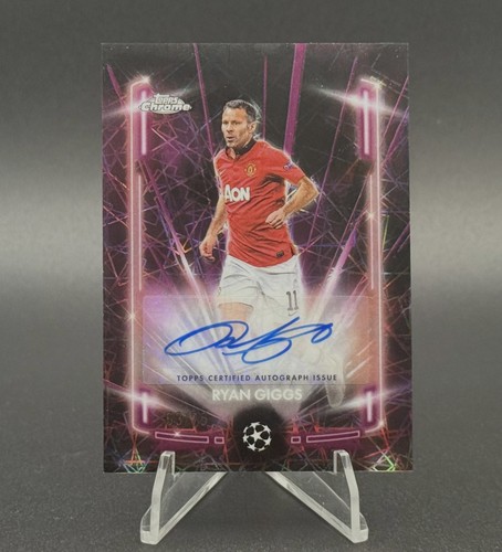 Ryan Giggs #BLA-RG 2024 Topps Chrome UEFA Black Lazer Autograph card