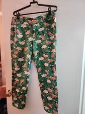 Old Navy Pixie Sz 8 Green Floral Multicolor Mid Rise Women  s Cropped Pants/EUC