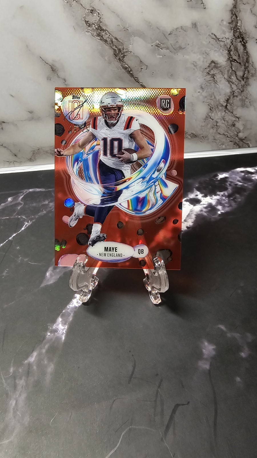 🔥🔥2024 Topps Signature Class Red Fluidity /25 Drake Maye Rookie RC SSP!!  🔥🔥