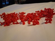 Vintage Red Plastic Figure Fireman Rare Lot