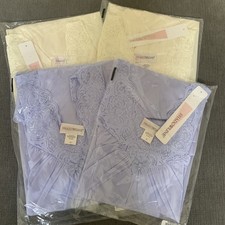 Shadowline Women's Nightgown Nylon Long Silky Sleepwear Lace Cap Sleeves sz 1X