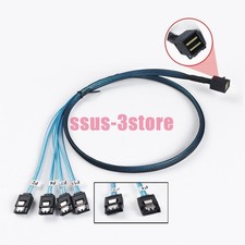 Power Reverse Breakout Cabel 4x SATA to SFF-8643 SAS HD Cable 80cm US