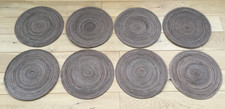 8 x Platzset Platzdeckchen Tischset braun mokka meliert Bast 39 cm abwaschbar