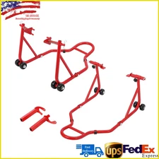 850 LBS Sport Bike Motorcycle Stand Front&Rear Wheel Lift Swingarm Paddock Stand