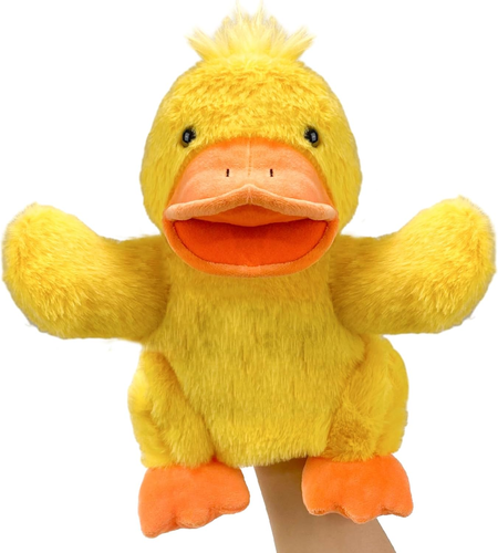 Titere pato peluche realista boca movil para ninos y adultos 23 cm de alto - Picture 10 of 12