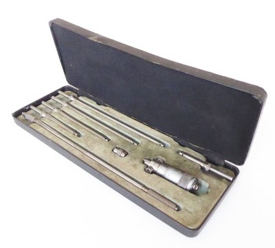 Gehäuse Moore & Wright Imperial Innenmessschraube 2  - 8 , Made in Sheffield